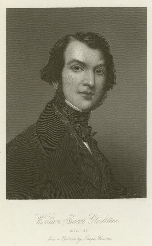 William Ewart Gladstone, Aetat 31 (gravering) av English School