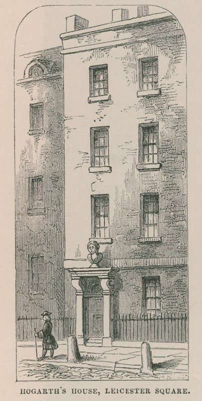 William Hogarths hus, Leicester Square av English School
