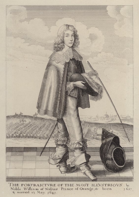 William II av Orange-Nassau, Prince of Orange (radering) av English School