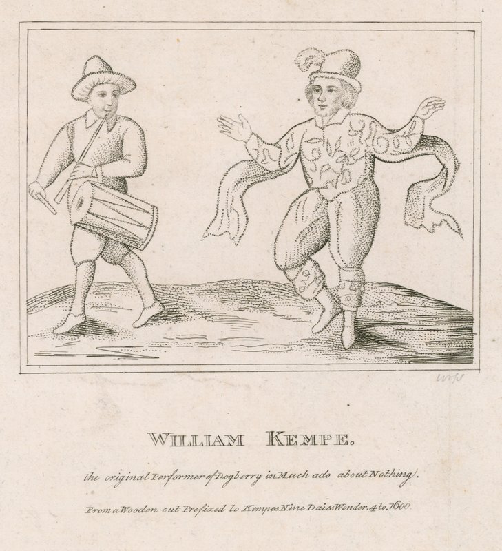 William Kempe, den originale utøveren av Dogberry i Much Ado About Nothing av English School