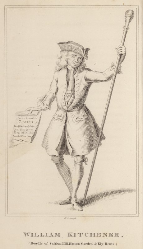 William Kitchener, Beadle of Saffron Hill, Hatton Garden og Ely Rents av English School