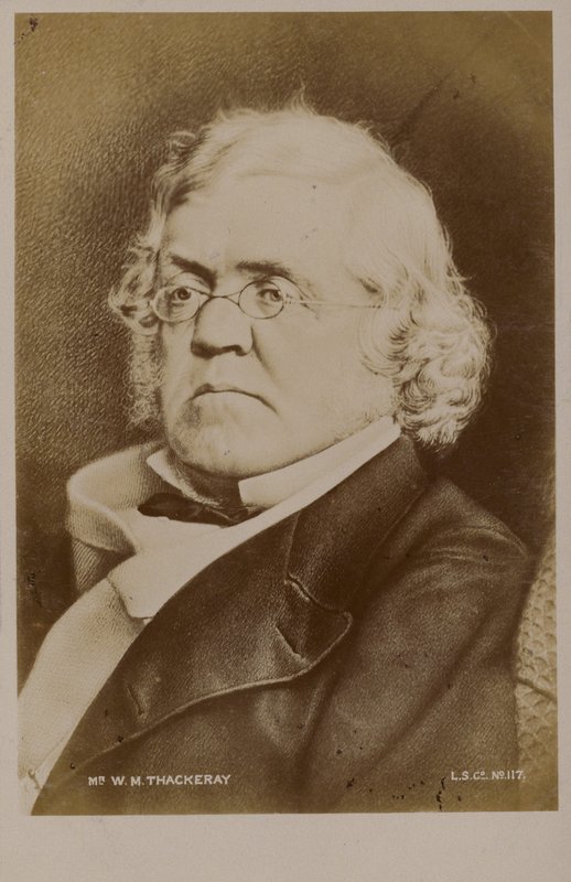 William Makepeace Thackeray (1811–1863), engelsk forfatter (litografi) av English School