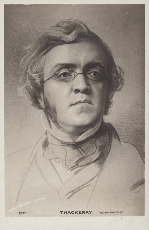 William Makepeace Thackeray (1811–1863), engelsk forfatter (litografi) av English School