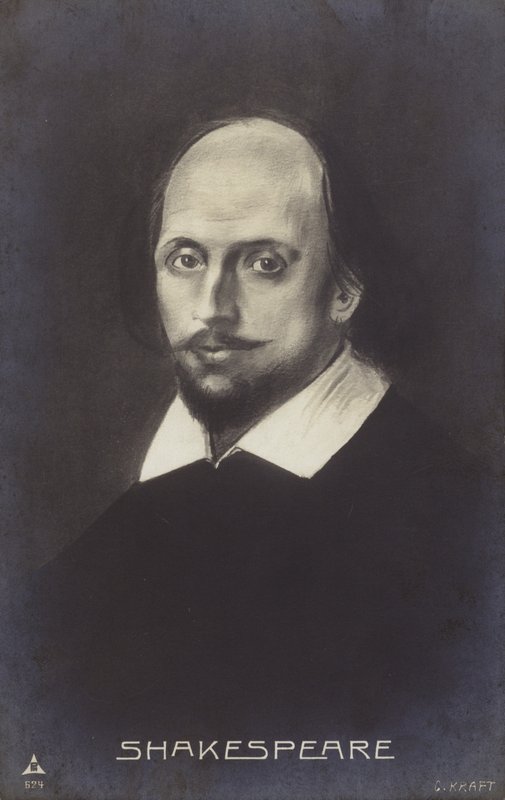 William Shakespeare (ca. 1564–1616), engelsk dramatiker og poet (litografi) av English School