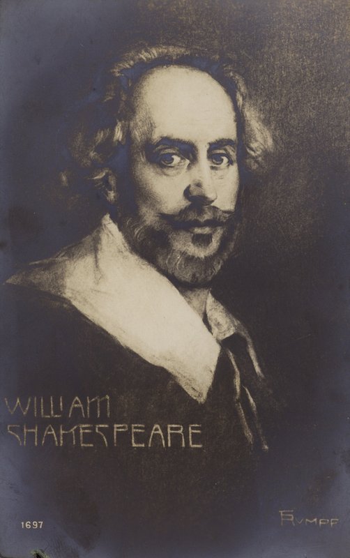 William Shakespeare (ca. 1564–1616), engelsk dramatiker og poet (litografi) av English School