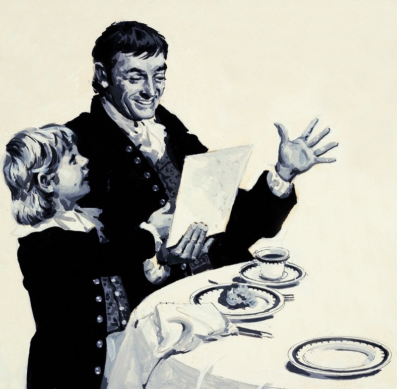 William Turner viser sin henrykte far en tegning av en løve av English School