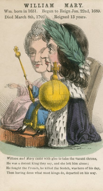 William og Mary (akvatint) av English School