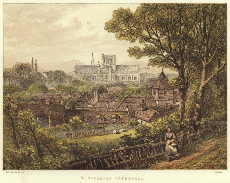 Winchester katedral i Winchester av English School