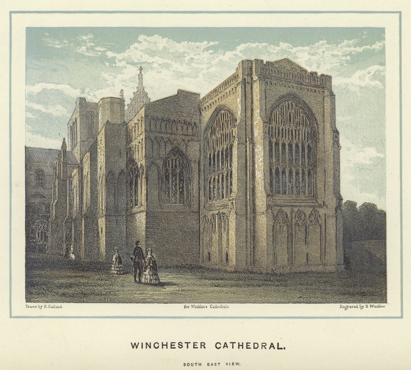 Winchester Cathedral, utsikt mot sørøst av English School