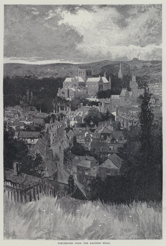 Winchester, fra Eastern Hills (litho) av English School