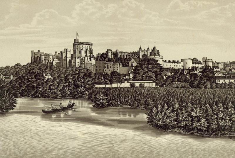Windsor Castle fra elven av English School
