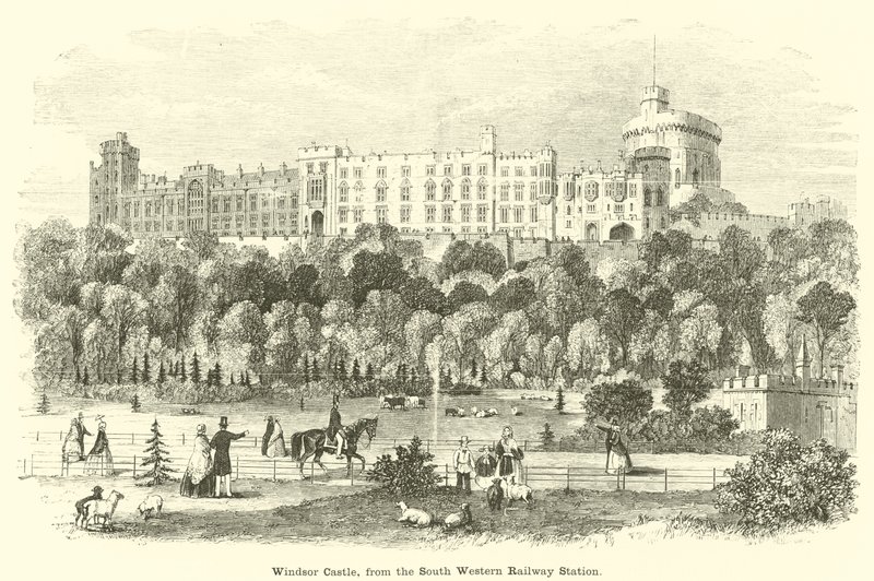 Windsor Castle, fra South Western Railway Station av English School