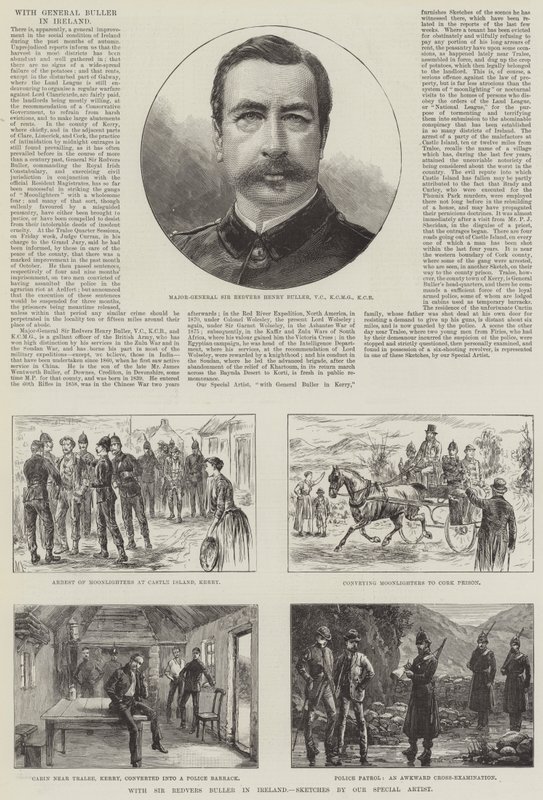 Med Sir Redvers Buller i Irland (gravering) av English School
