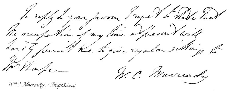 Wm C Macready, (tragedisk) av English School