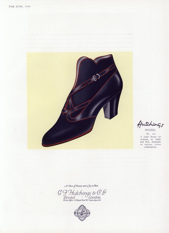 Skoreklame for kvinner, 1930-tallet av English School