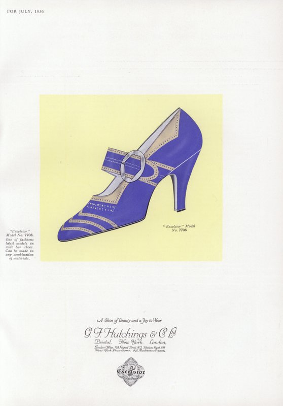 Skoreklame for kvinner, 1930-tallet av English School