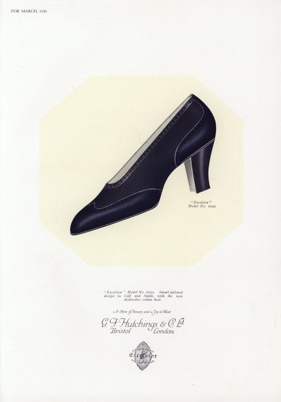 Skoreklame for kvinner, 1930-tallet av English School