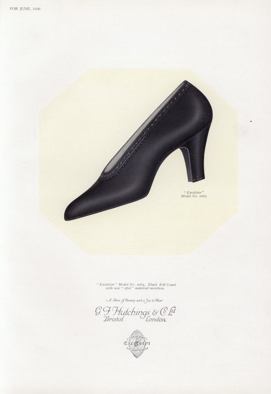 Skoreklame for kvinner, 1930-tallet av English School
