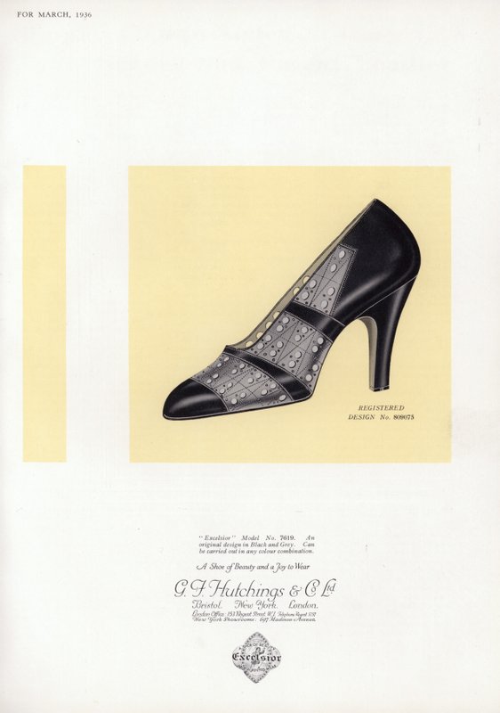 Skoreklame for kvinner, 1930-tallet av English School