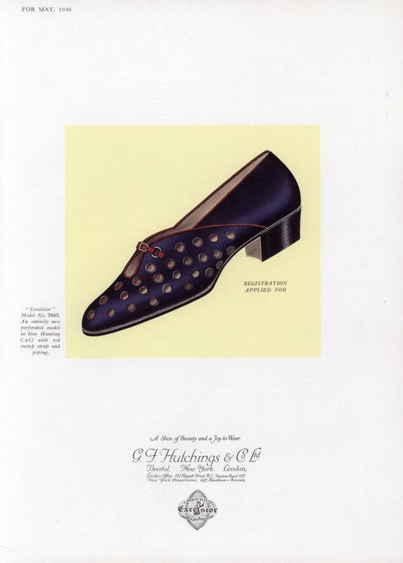Skoreklame for kvinner, 1930-tallet av English School