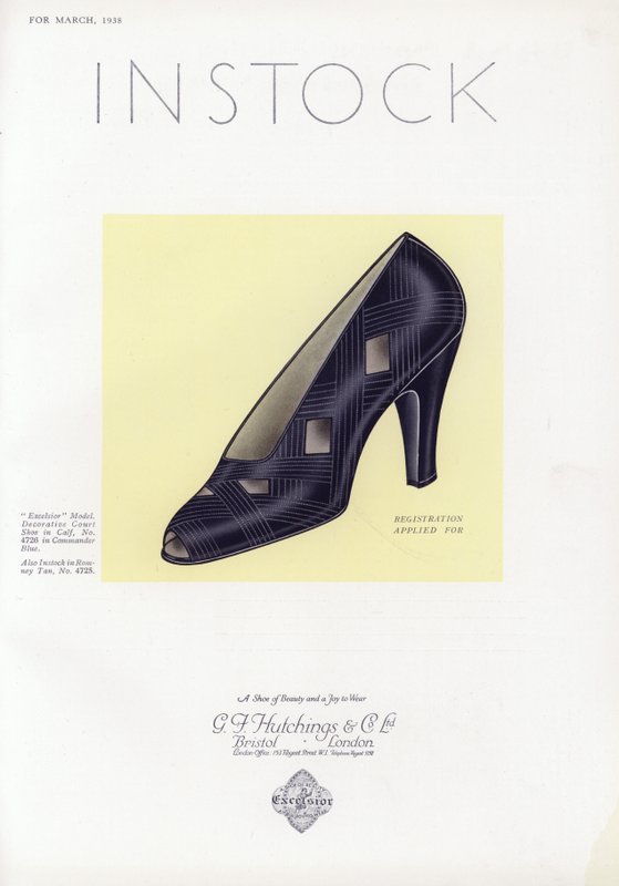 Skoreklame for kvinner, 1930-tallet av English School