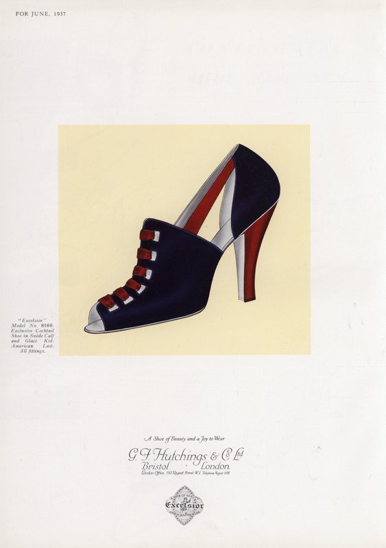 Skoreklame for kvinner, 1930-tallet av English School