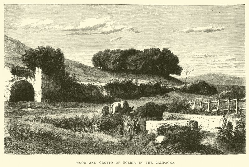 Wood and Grotte of Egeria i Campagna av English School