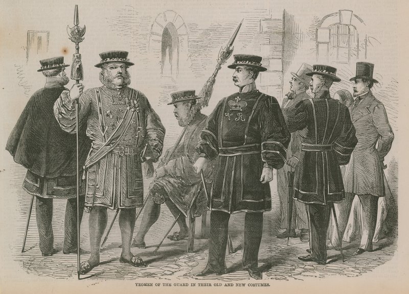 Yeomen of the Guard i sine gamle og nye kostymer av English School