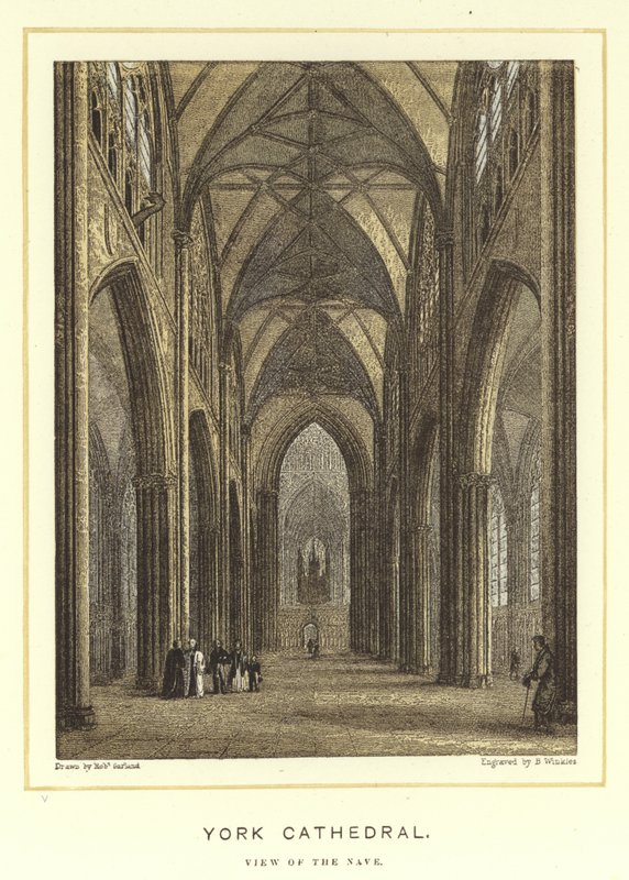 York katedral, utsikt over skipet av English School