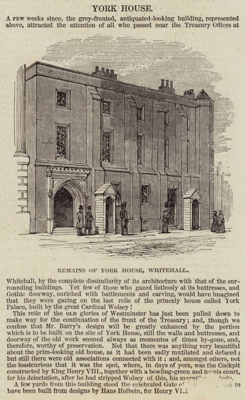 York House, Whitehall (gravering) av English School