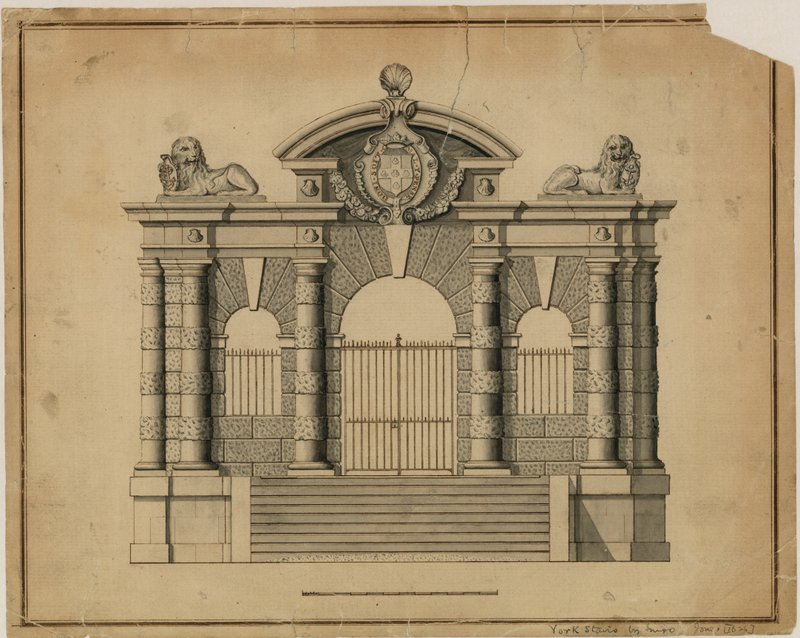York Stairs av Inigo Jones, ca 1626 av English School