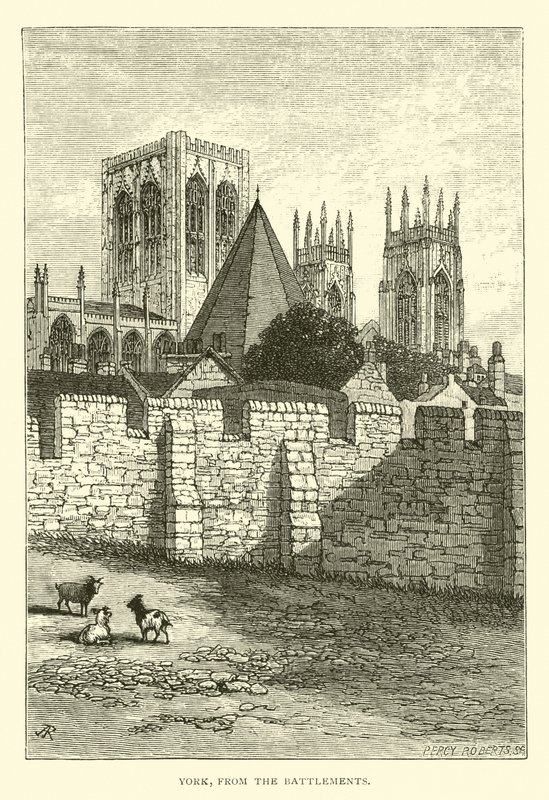 York, fra Battlements av English School