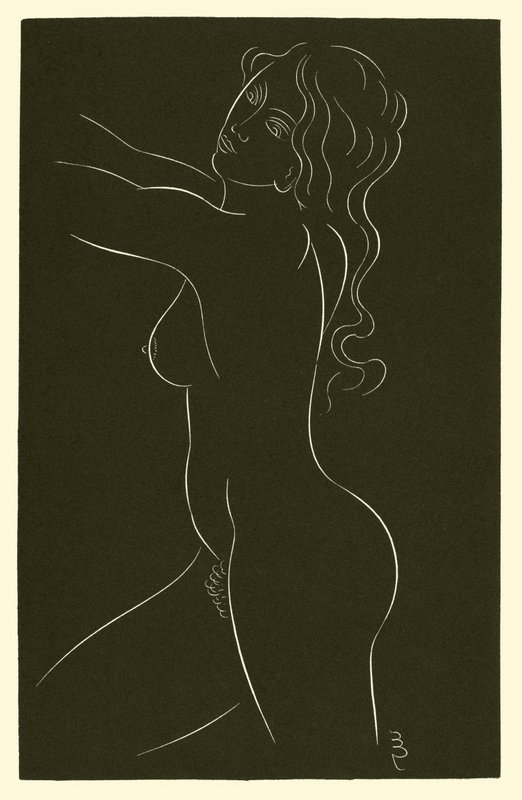 Nudenorwegian feminin av Eric Gill
