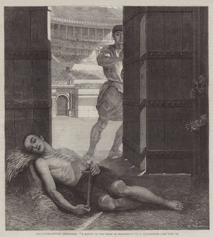 Den internasjonale utstillingen, en martyr under Diokletians regjeringstid av Ernest Slingeneyer