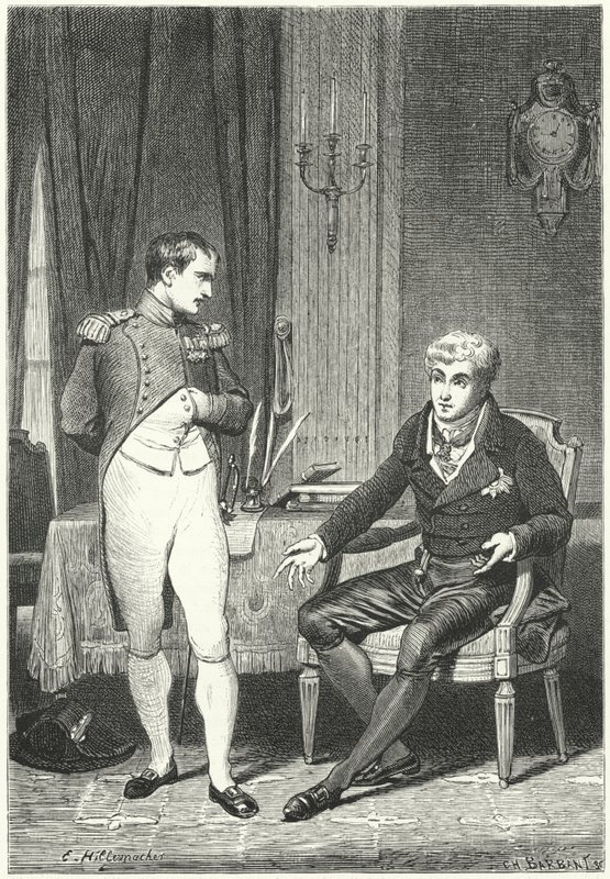 Diskusjon mellom Napoleon og Metternich i Dresden av Ernest Hillemacher