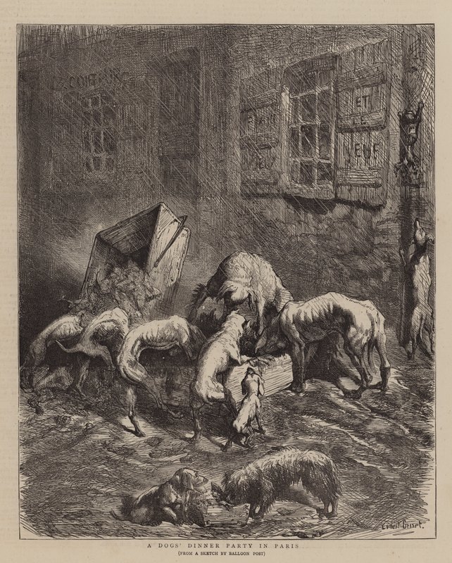 En hundemiddag i Paris av Ernest Henry Griset