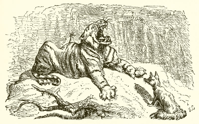 Reven og tigeren av Ernest Henry Griset