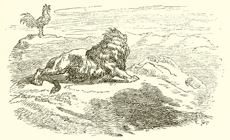 Løven og elefanten av Ernest Henry Griset