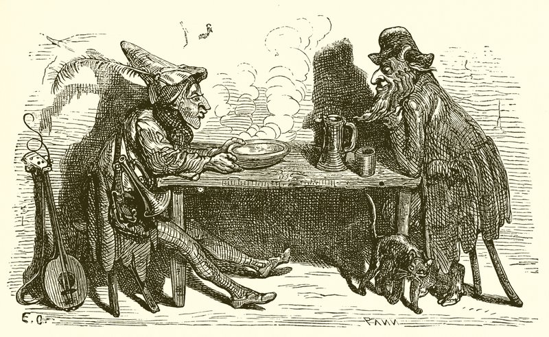 Satyren og den reisende av Ernest Henry Griset
