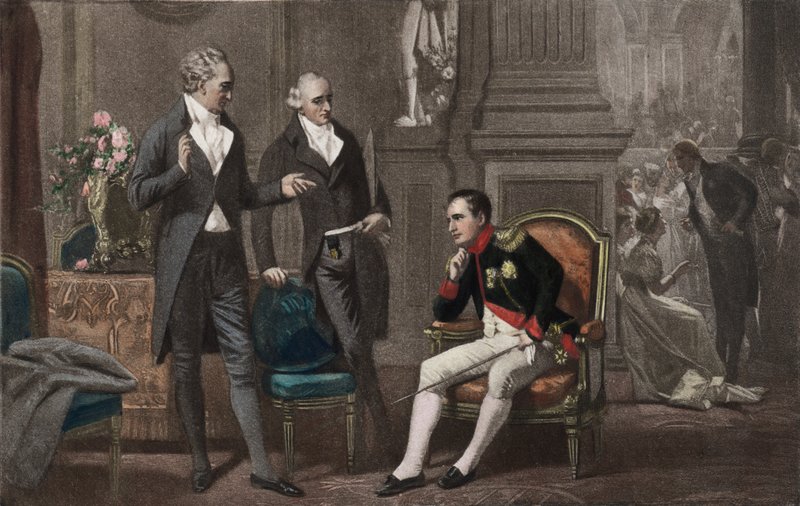 Napoleon, Goethe og Wieland (fargefotogravyr) av Ernest Hillemacher