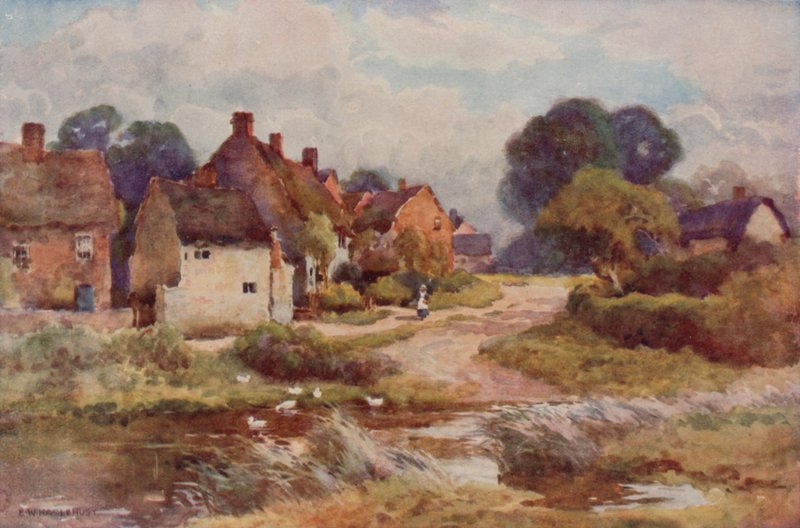 "Beggarly Broom" (farge litho) av Ernest William Haslehust