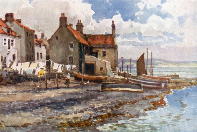 Buckhaven (farge litho) av Ernest William Haslehust