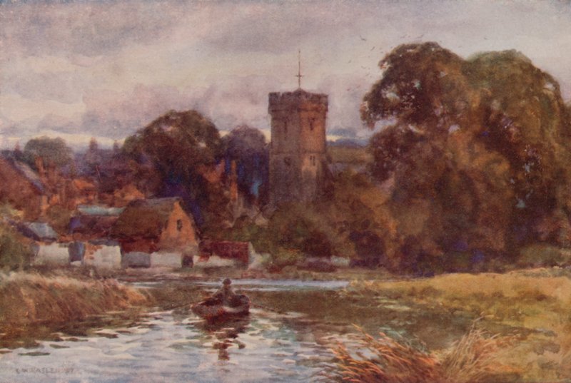 "Drunken Bidford" (farge litho) av Ernest William Haslehust