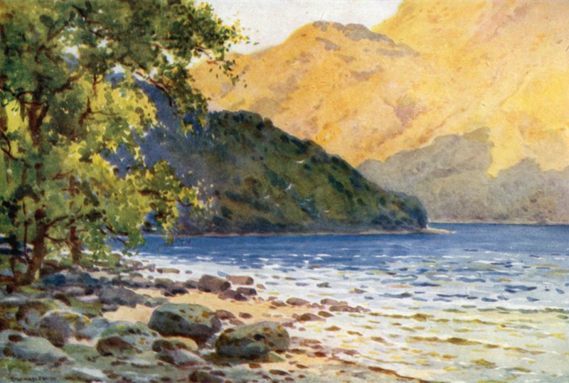 Inverbeg: On Loch Lomond, Opposite Rowardennan (farge litho) av Ernest William Haslehust