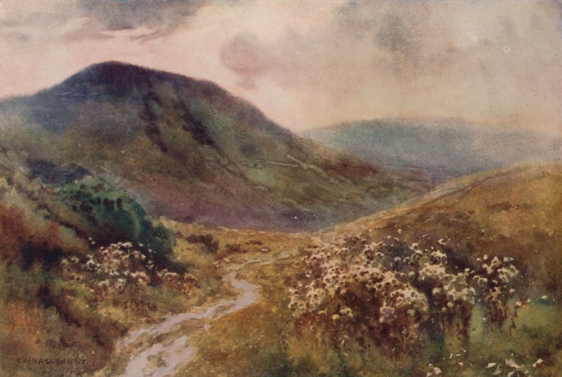 Mam Tor (farge litho) av Ernest William Haslehust