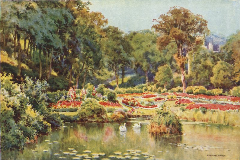 St. Leonards Gardens (litho-farge) av Ernest William Haslehust