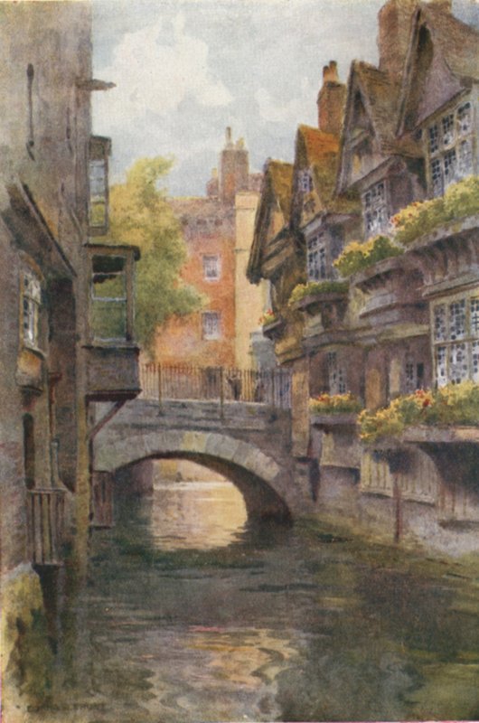 The Canterbury Weavers (farge litho) av Ernest William Haslehust