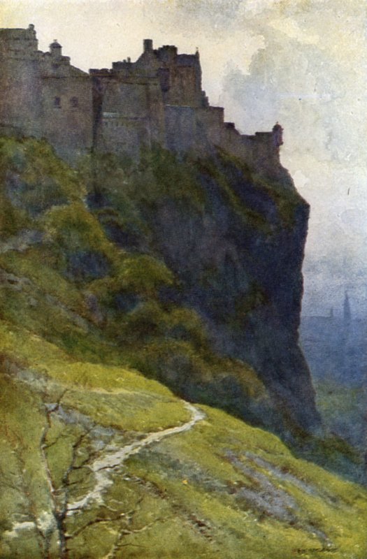 Slottet (farge litho) av Ernest William Haslehust