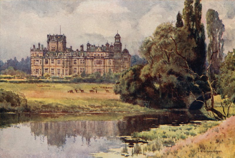 Thoresby (farge litho) av Ernest William Haslehust