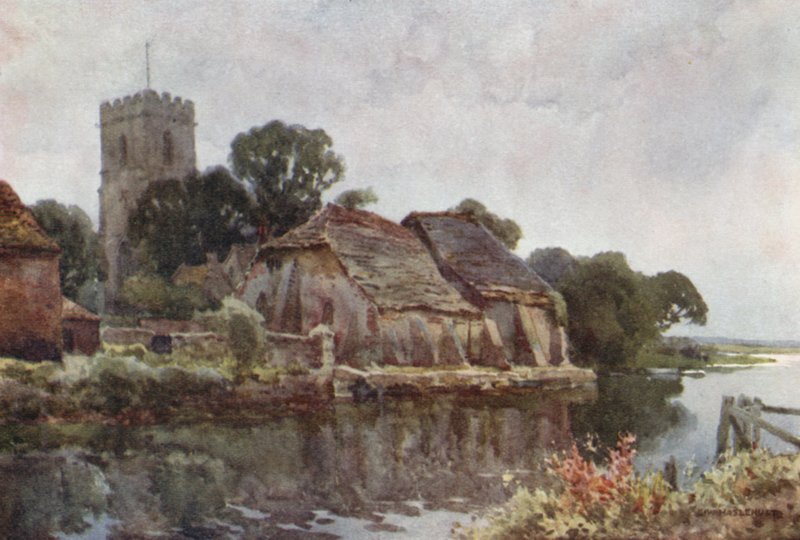 Wareham (farge litho) av Ernest William Haslehust